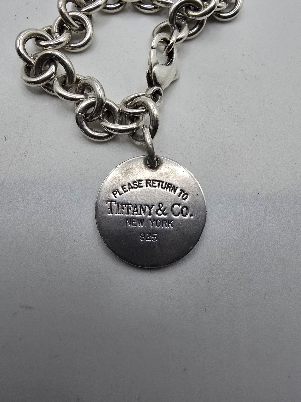 Tiffany & Co. Return To Tiffany Sterling Round Tag Chain Bracelet - Picture 2 of 5